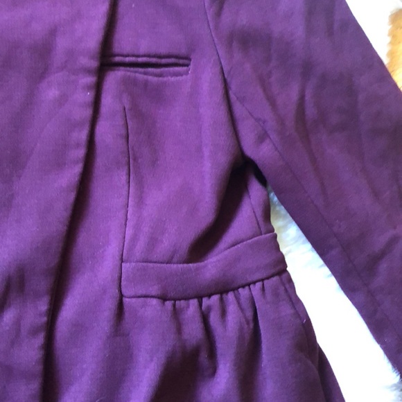 BEBE *faux fur collar missing* Cabernet peacoat-M - Picture 4 of 13